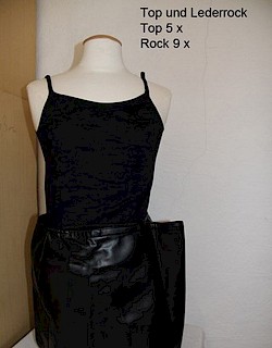 Top und Lederrock | Bestand: 5 x Top, 9 x Rock